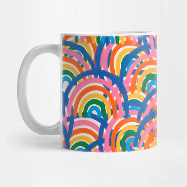 Cute Rainbow Colorful Pattern by Trippycollage